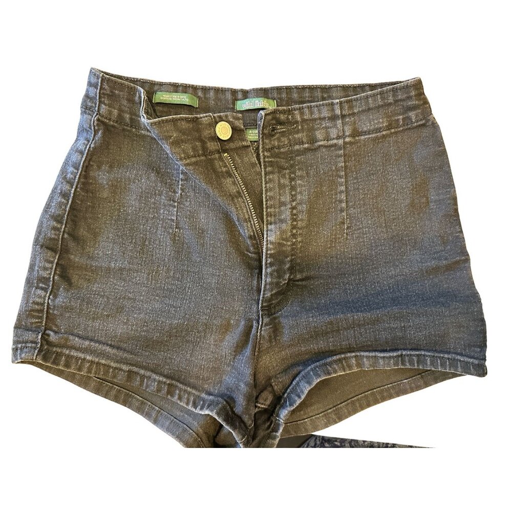 Wild Fable Black High Rise Jean Shorts Size 8/29R Stretch Cotton Poly Spandex
